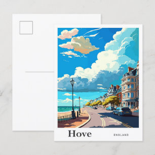 Carte Postale Illustration du Vintage voyage Hove England
