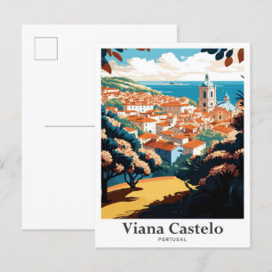 Carte Postale Illustration du Vintage voyage Viana Castelo