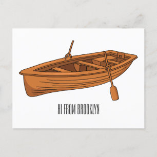 Carte Postale Illustration d'un bateau à roues