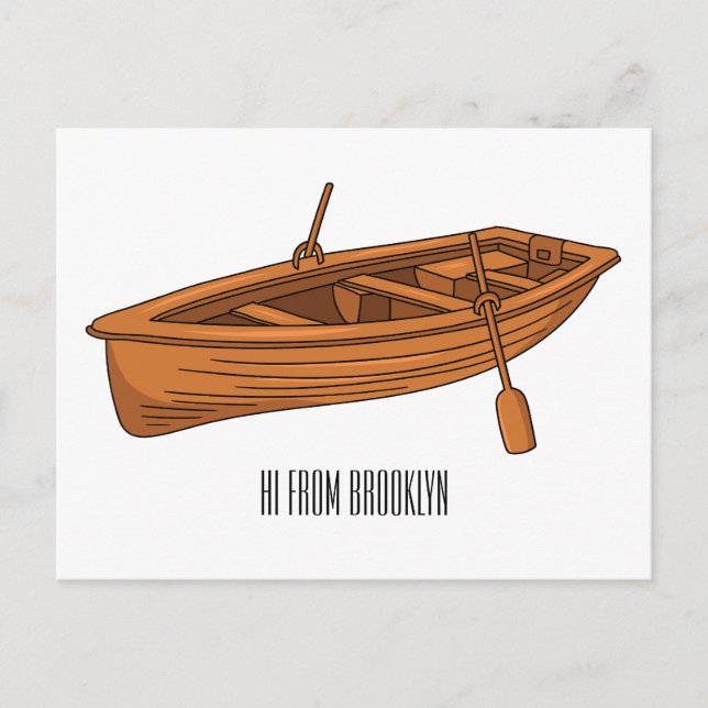 Carte Postale Illustration d'un bateau à roues (Devant)