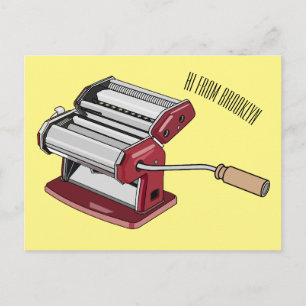 Carte Postale Illustration d'un fabricant de pâtes alimentaires