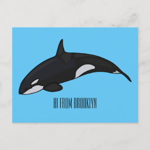 Carte Postale Illustration d'une baleine tueuse