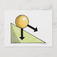 Illustration d'une balle se déplaçant sur une pent