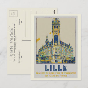 Carte Postale Illustration emblématique de Lille France