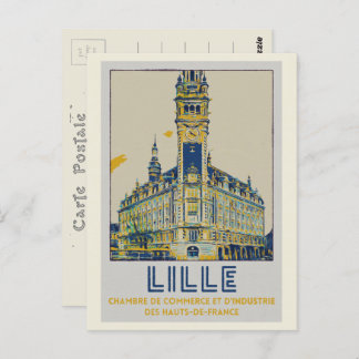 Carte Postale Illustration emblématique de Lille France