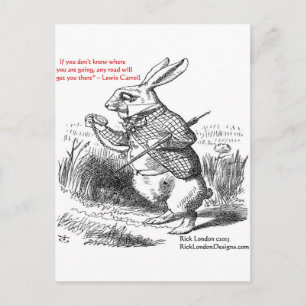 Carte Postale Illustration et citation de Lewis Carroll dans le