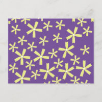 Illustration florale marguerite jaune et violet