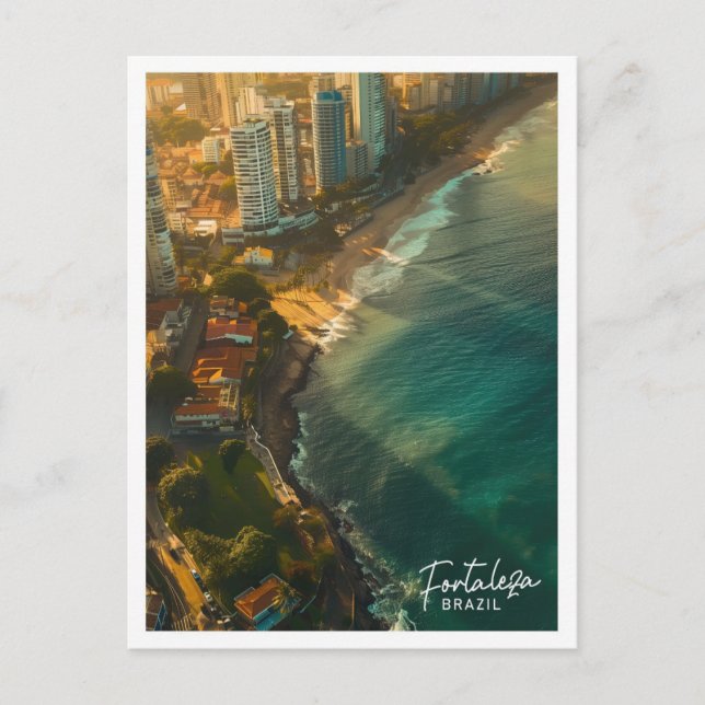 Carte Postale Illustration Fortaleza Brazil Travel Place (Devant)