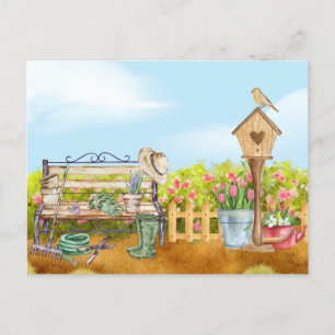 Carte Postale Illustration Gardener aquarelle