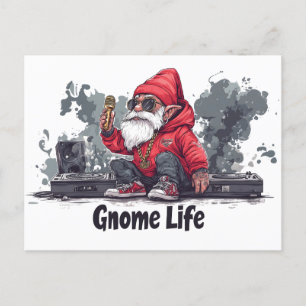 Carte Postale Illustration Gnome Hip hop - Gnome Life