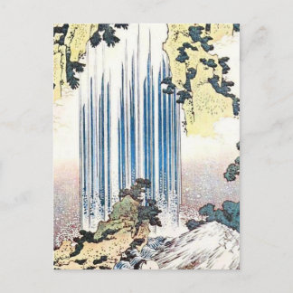 Carte Postale Illustration japonaise des chutes d'eau
