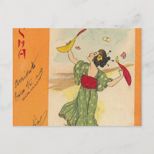 Carte Postale Illustration japonaise/série Geisha