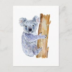 Carte Postale Illustration koala aquarelle