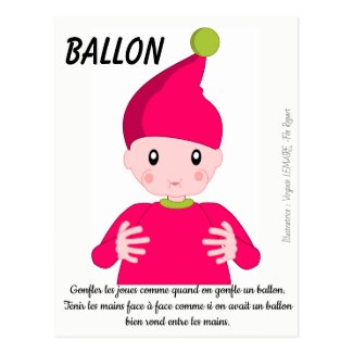 Carte postale illustration LSF Ballon