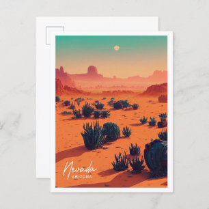 Carte Postale Illustration Nevada Arizona Travel Place