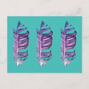 Carte Postale Illustration originale de dessin de plumes