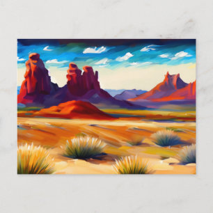 Carte Postale Illustration Paysage du désert