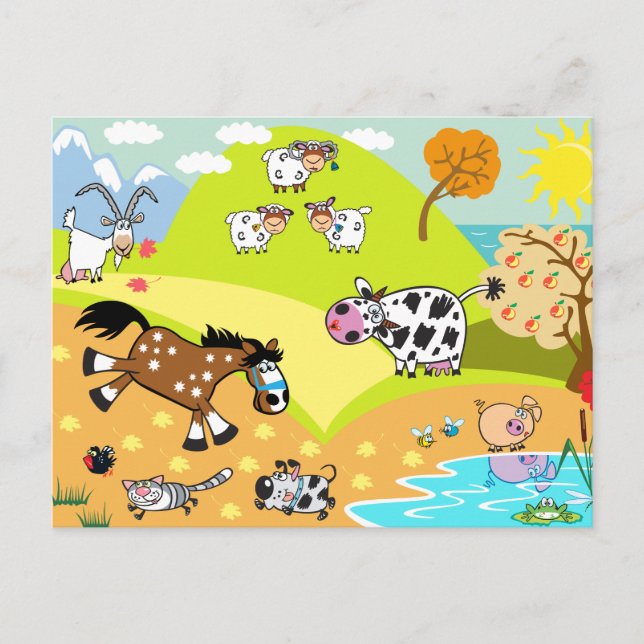 Carte Postale illustration pour enfants (Devant)