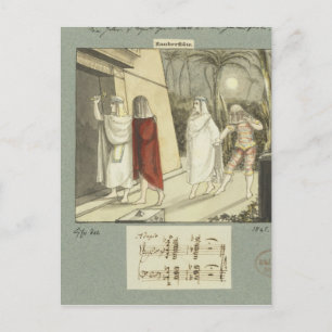 Carte Postale Illustration pour "La Flûte magique" de Mozart, 18