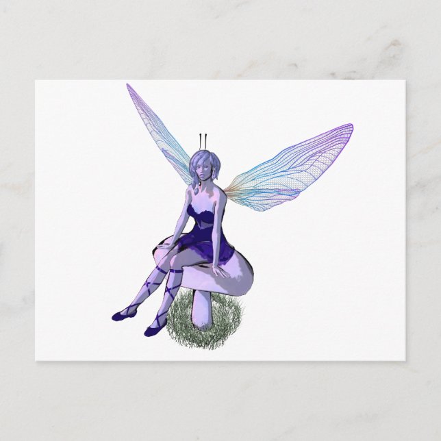 Carte Postale Illustration Purple Faery - POSTCARD (Devant)