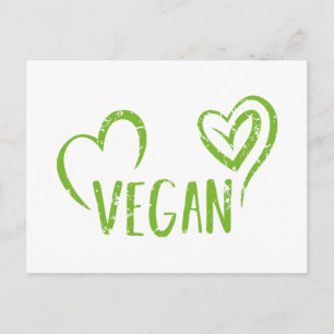 Carte Postale Illustration retro grunge Vintage Vegan Design