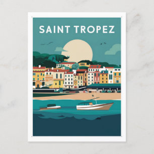 Carte Postale Illustration Saint Tropez France
