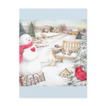 Illustration Snowmen Winter Wonderland