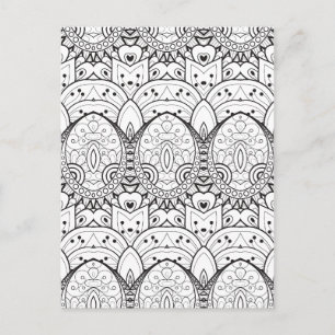 Carte Postale Illustration tribale inspirée