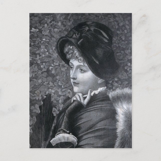 Carte Postale Illustration Vintage "A Reverie" (Devant)