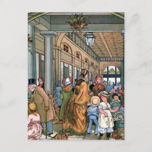 Carte Postale Illustration Vintage "Covent Garden, Londres"