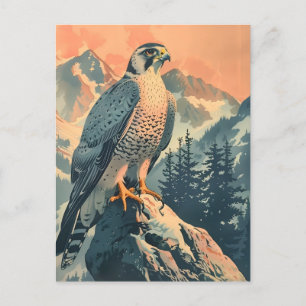 Carte Postale Illustration vintage de Gyrfalcon
