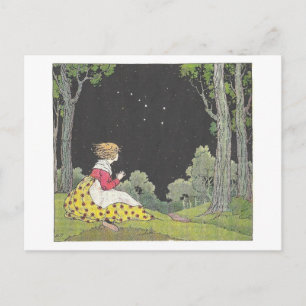 Carte Postale Illustration vintage de l'étoile de l'intrus