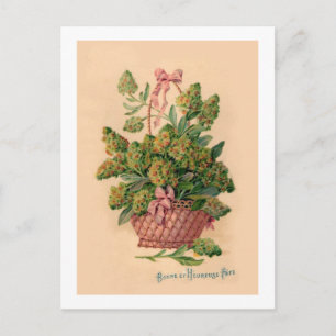 Carte Postale Illustration vintage des Fleurs françaises
