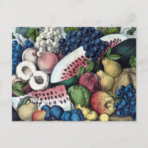 Carte Postale Illustration Vintage du fruit américain