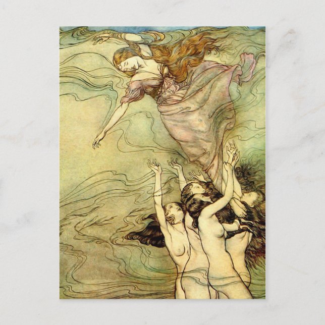 Carte Postale Illustration vintage du livre lymphatique (Devant)