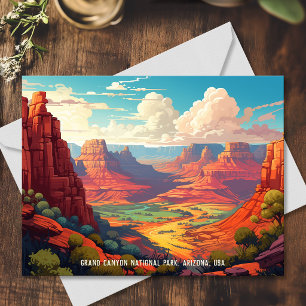 Carte Postale Illustration vintage du Parc national du Grand Can