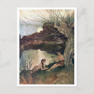 Carte Postale Illustration vintage Edmund Dulac Tempest