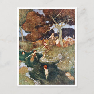 Carte Postale Illustration vintage Edmund Dulac Tempest