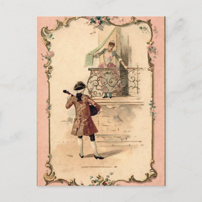 Carte Postale Illustration vintage Lovers (Devant)