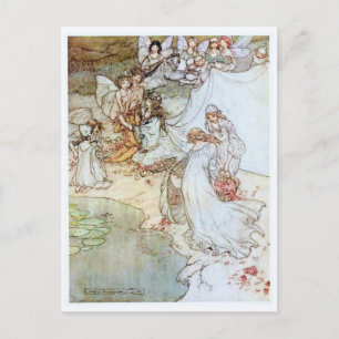 Carte Postale Illustration vintage par Arthur Rackham Fairies