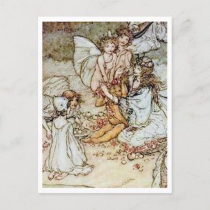 Carte Postale Illustration vintage par Arthur Rackham Fairies