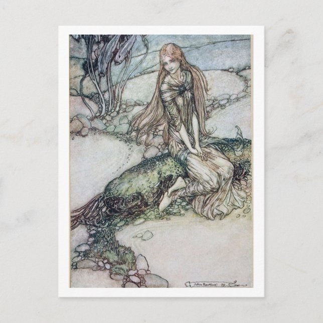 Carte Postale Illustration vintage par Arthur Rackham Undine (Devant)