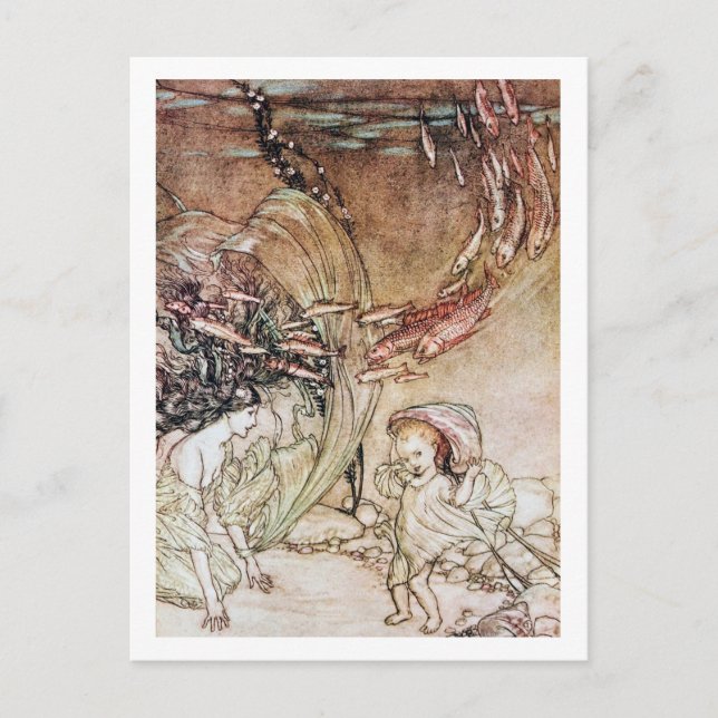 Carte Postale Illustration vintage par Arthur Rackham Undine (Devant)