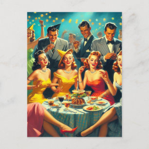 Carte Postale Illustration vintage Party