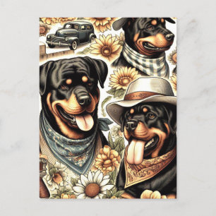Carte Postale Illustration vintage sans fil