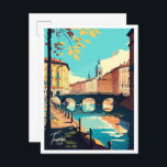 Carte Postale Illustration Vintage voyage de Turin Italie<br><div class="desc">Turin Italie Art Vintage illustration du lieu de voyage</div>