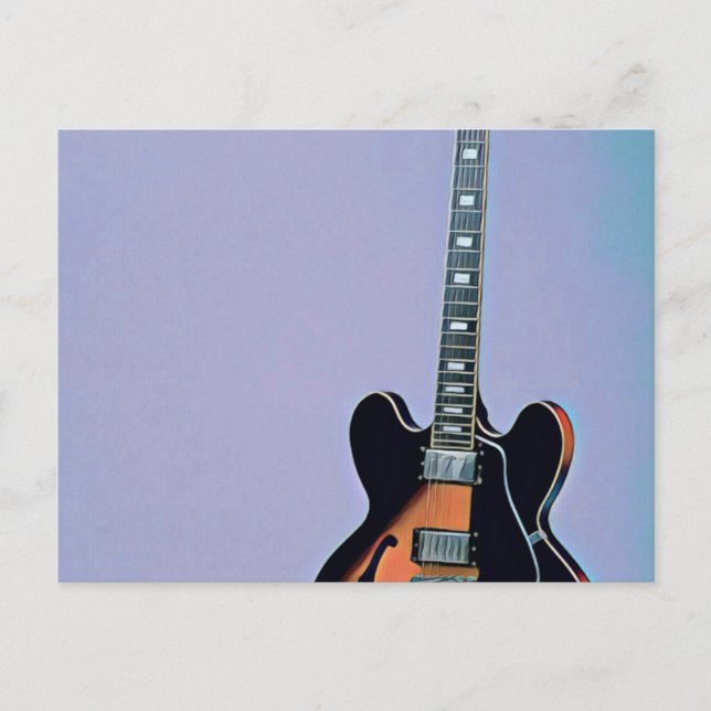 Carte Postale Illustrations de guitares anciennes (Devant)