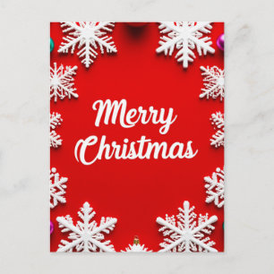 Carte Postale Illustrations de Noël festives avec ornements