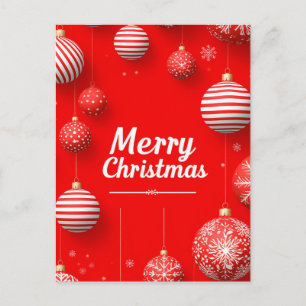 Carte Postale Illustrations de Noël festives avec ornements