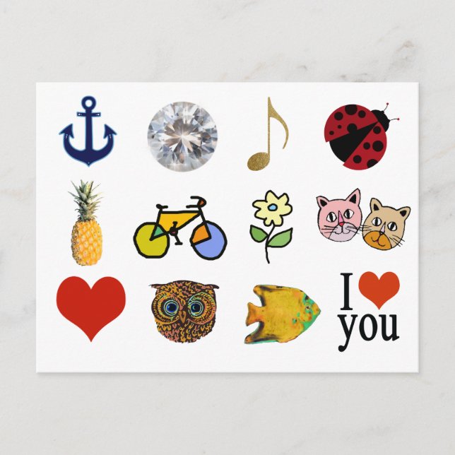 Carte Postale illustrations mignonnes (Devant)